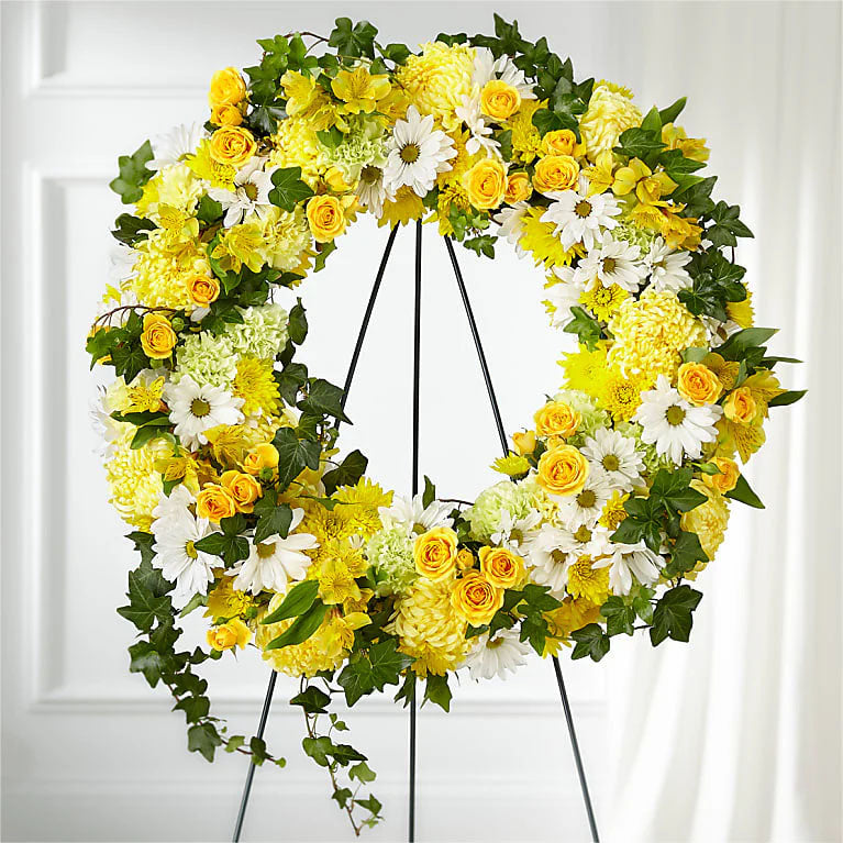 Golden Remembrance Wreath – Imperial Flower Shop Ltd, Brampton ON