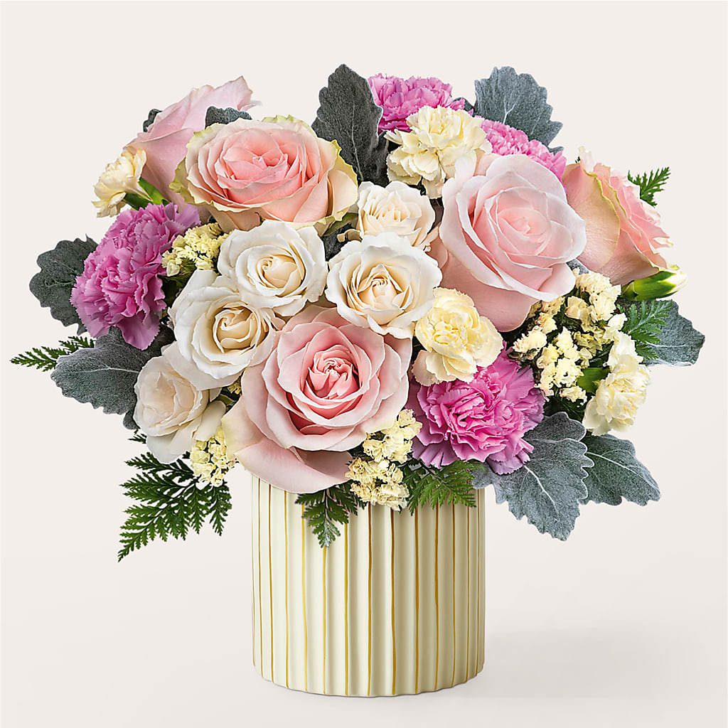 Blissful Moments Bouquet with Ivory Vase – Imperial Flower Shop Ltd, Brampton ON
