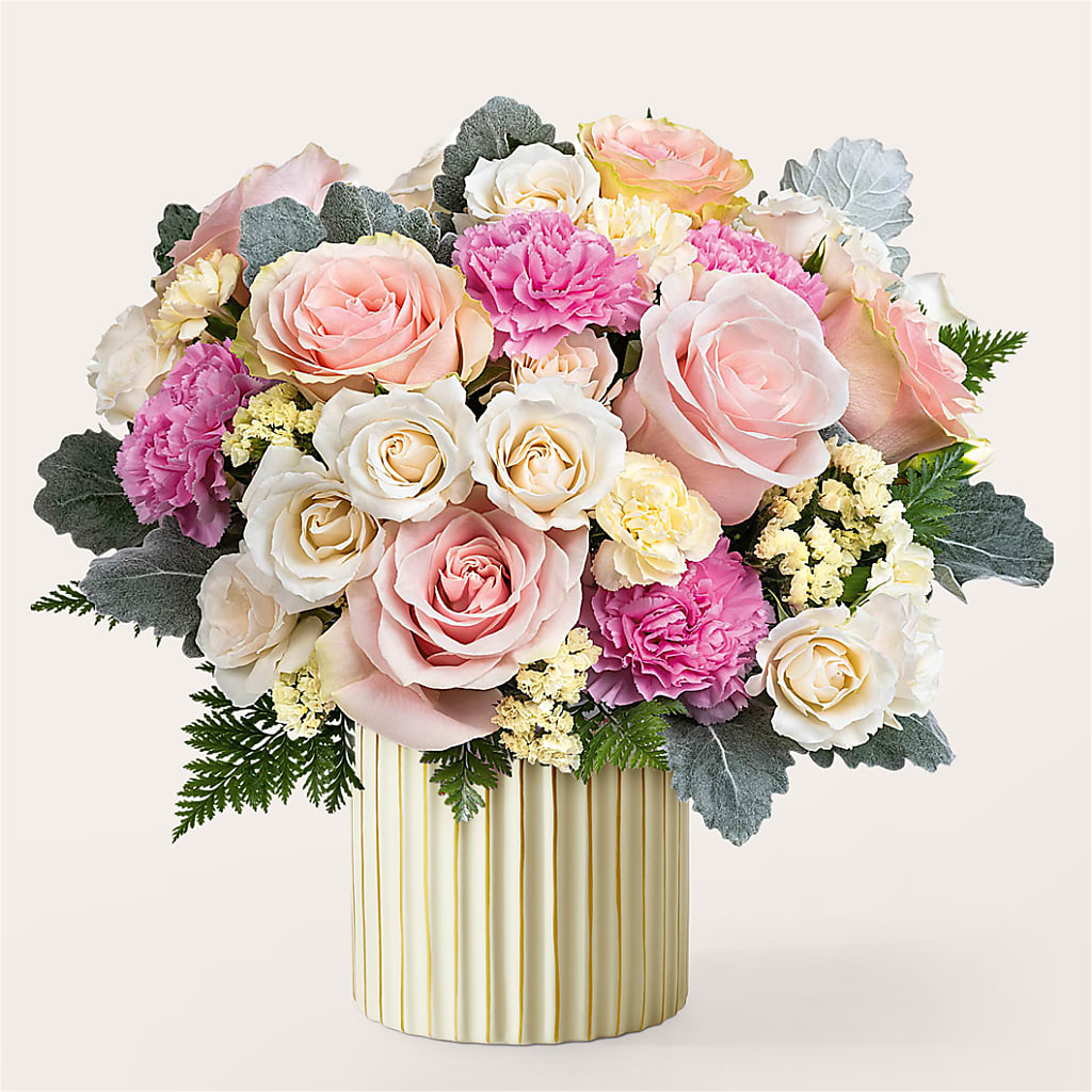 Blissful Moments Bouquet with Ivory Vase – Imperial Flower Shop Ltd, Brampton ON