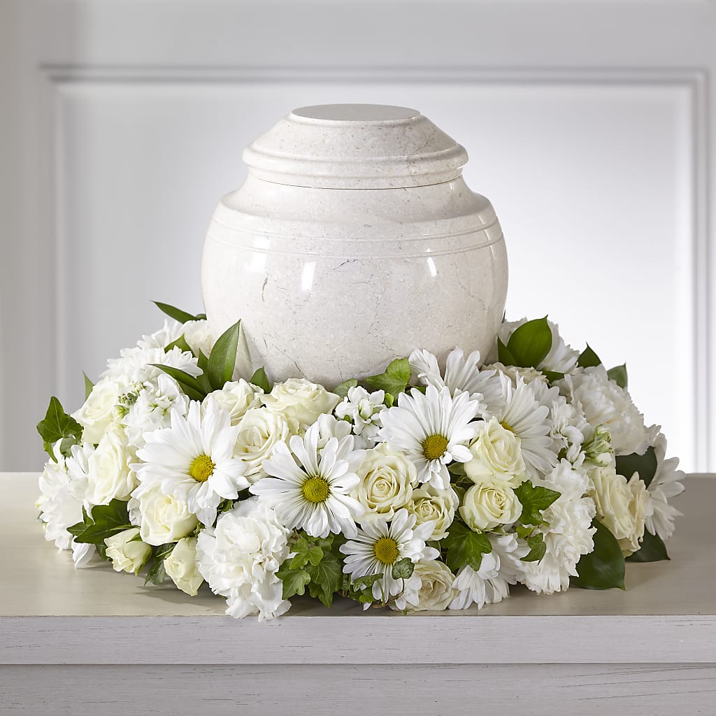Ivory Gardens Cremation Adornment – Imperial Flower Shop Ltd, Brampton ON