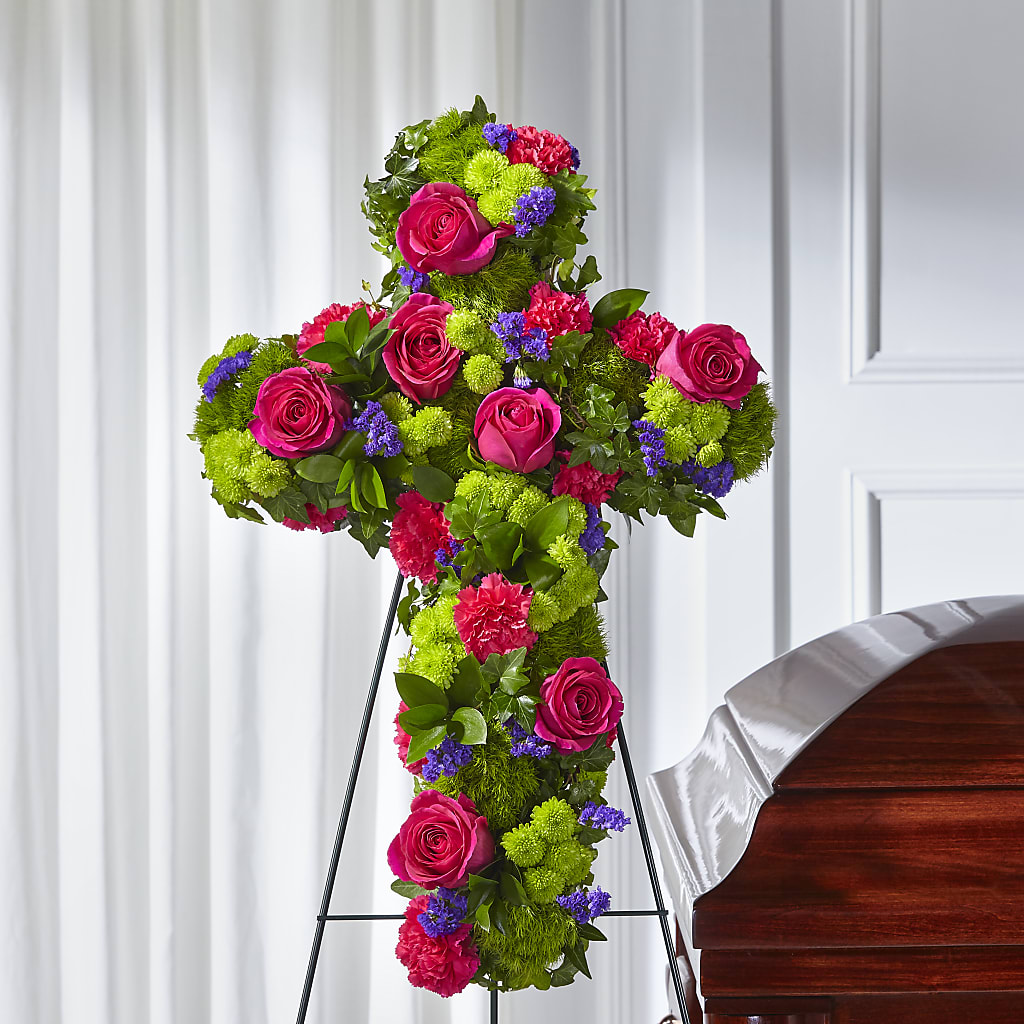 Tribute Rose Floral Cross – Imperial Flower Shop Ltd, Brampton ON