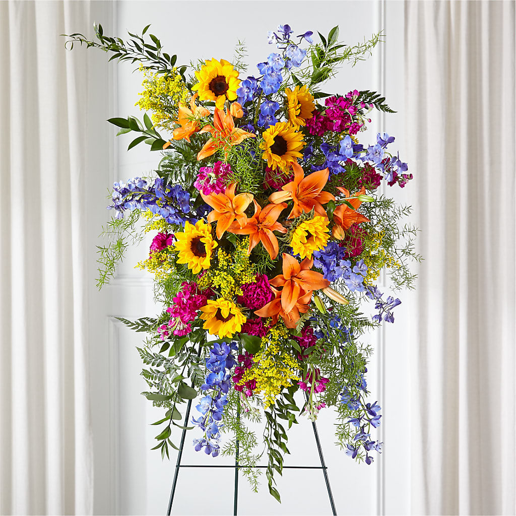 Sunlit Memories Standing Spray (Standard) – Imperial Flower Shop Ltd, Brampton ON