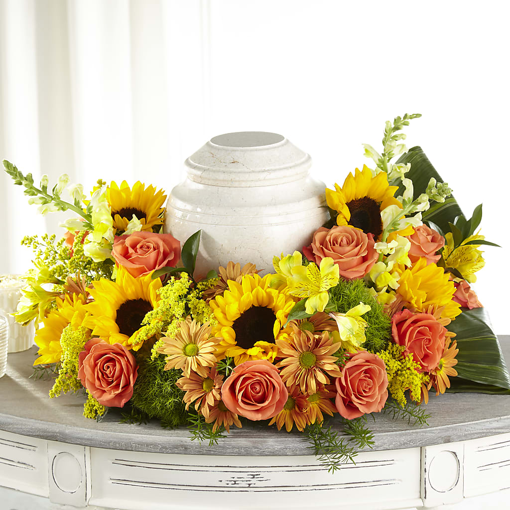 Faithful Sunflower Cremation Adornment – Imperial Flower Shop Ltd, Brampton ON