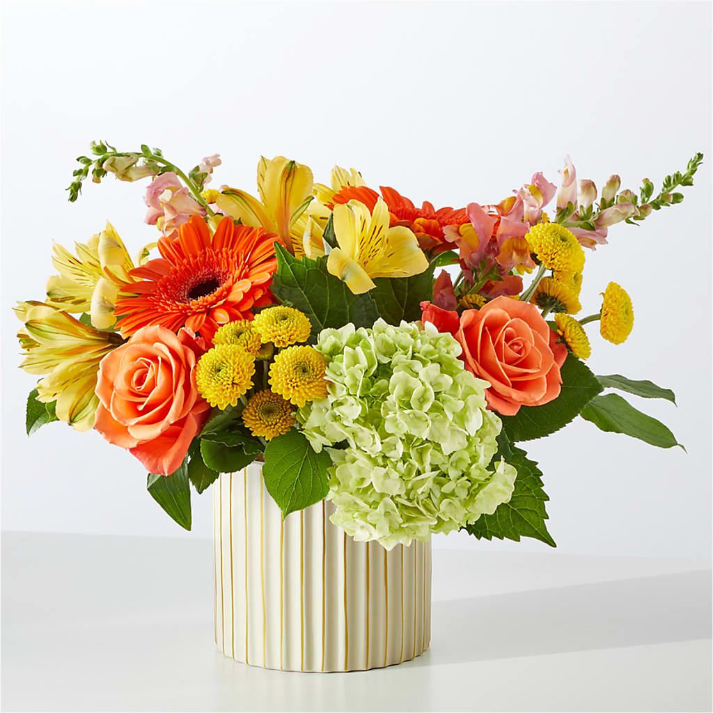 Autumn Sunshine Bouquet with Ivory Vase –  Imperial Flower Shop Ltd, Brampton ON