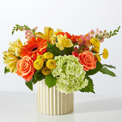 Autumn Sunshine Bouquet with Ivory Vase –  Imperial Flower Shop Ltd, Brampton ON