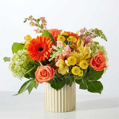 Autumn Sunshine Bouquet with Ivory Vase –  Imperial Flower Shop Ltd, Brampton ON