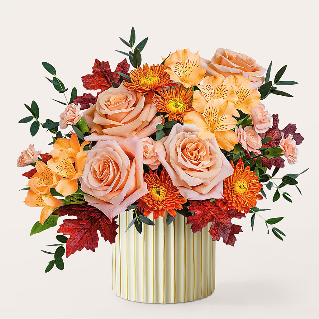Spiced Latte Bouquet with Ivory Vase –  Imperial Flower Shop Ltd, Brampton ON