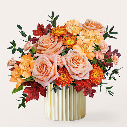 Spiced Latte Bouquet with Ivory Vase –  Imperial Flower Shop Ltd, Brampton ON
