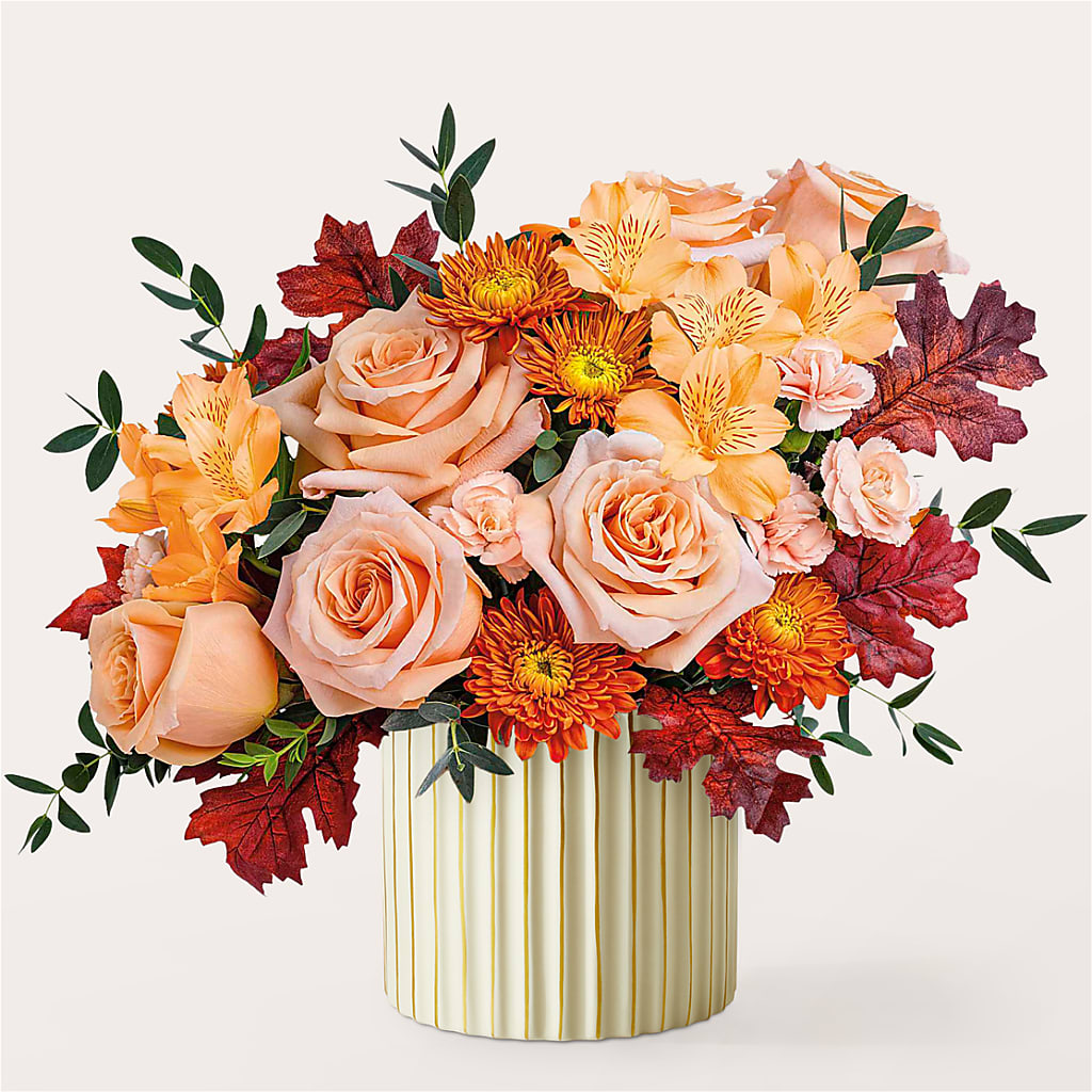 Spiced Latte Bouquet with Ivory Vase –  Imperial Flower Shop Ltd, Brampton ON