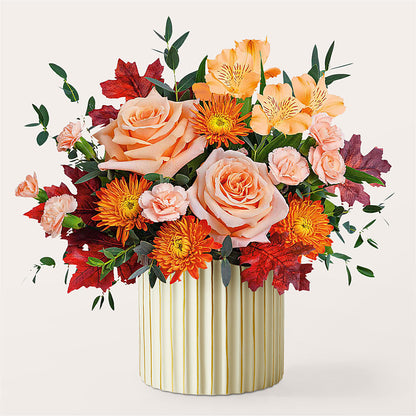 Spiced Latte Bouquet with Ivory Vase –  Imperial Flower Shop Ltd, Brampton ON