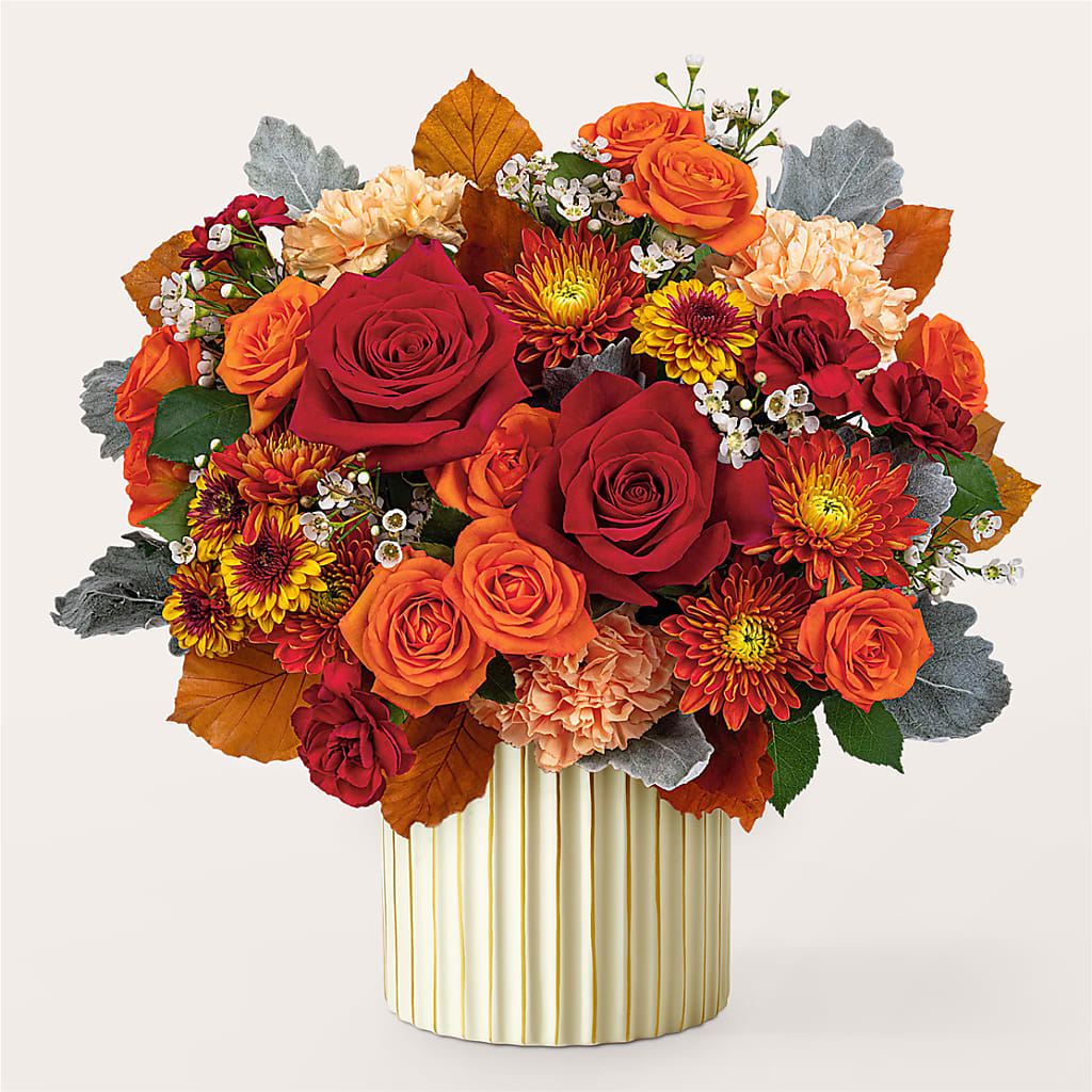 Merlot Bouquet with Ivory Vase –  Imperial Flower Shop Ltd, Brampton ON