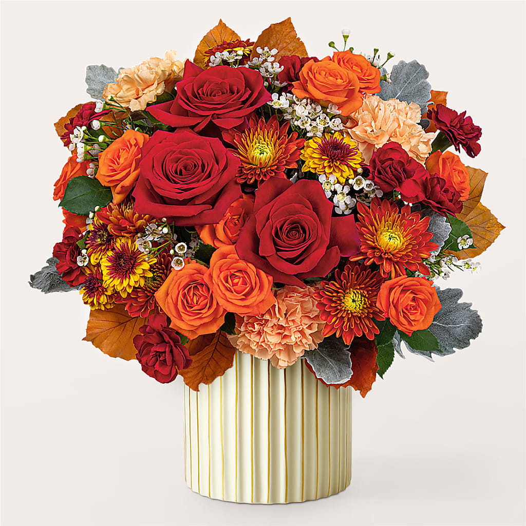 Merlot Bouquet with Ivory Vase –  Imperial Flower Shop Ltd, Brampton ON