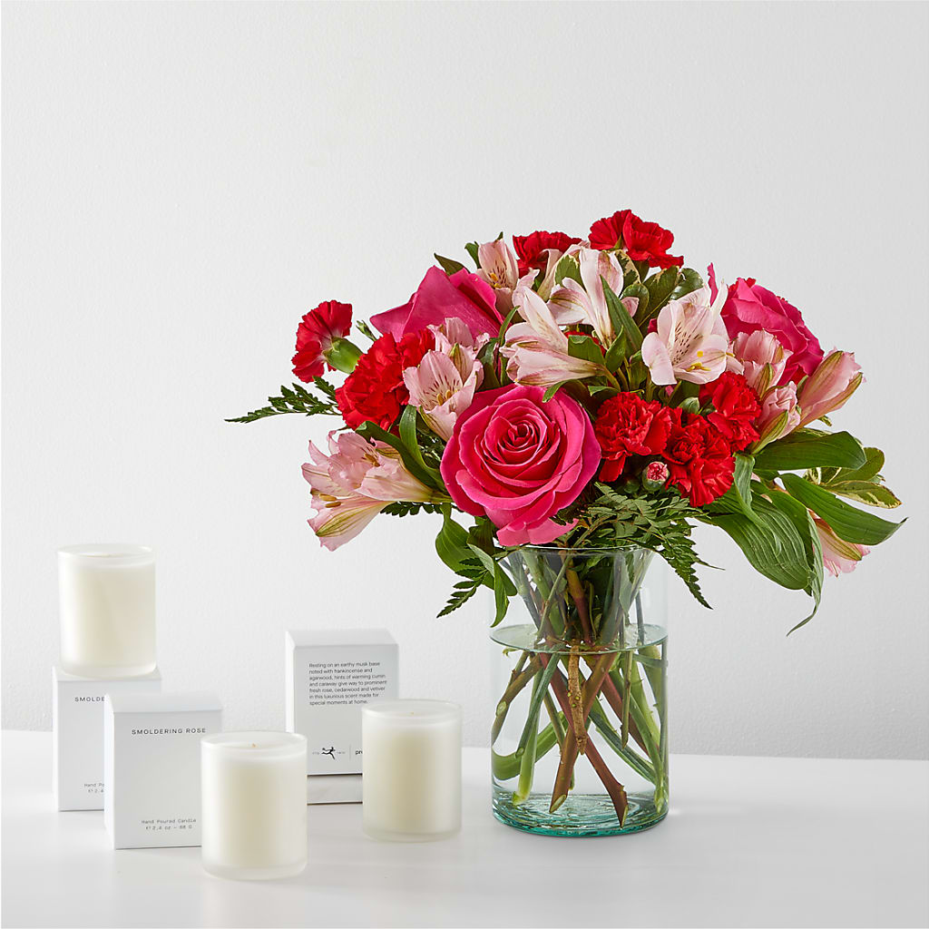 Coffret Bouquet et Bougie At First Sight